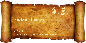 Heuter Emese névjegykártya
